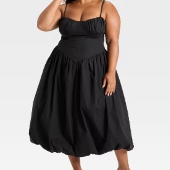 Future Collective Women's Corset Bubble Midi A-Line Dress NWT 2X - Picture 1 of 5